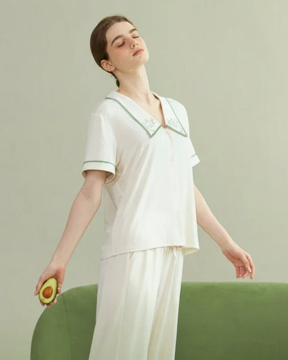 Womens Pajamas Short Sleeve Set Loran