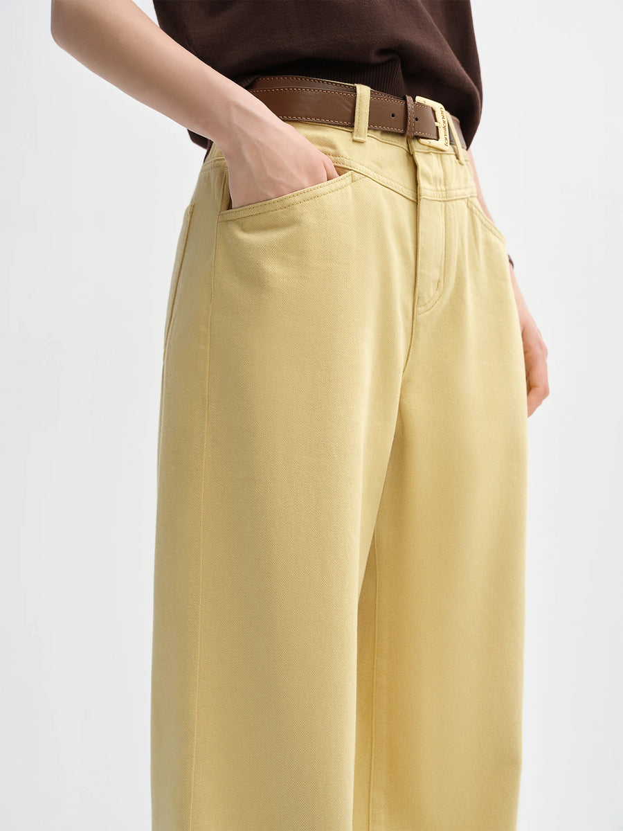 Multi-Color Wide-Leg Straight Jeans