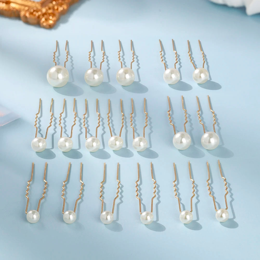 Handmade Pearl Hairpin Set Bridal & Party Hair Clips