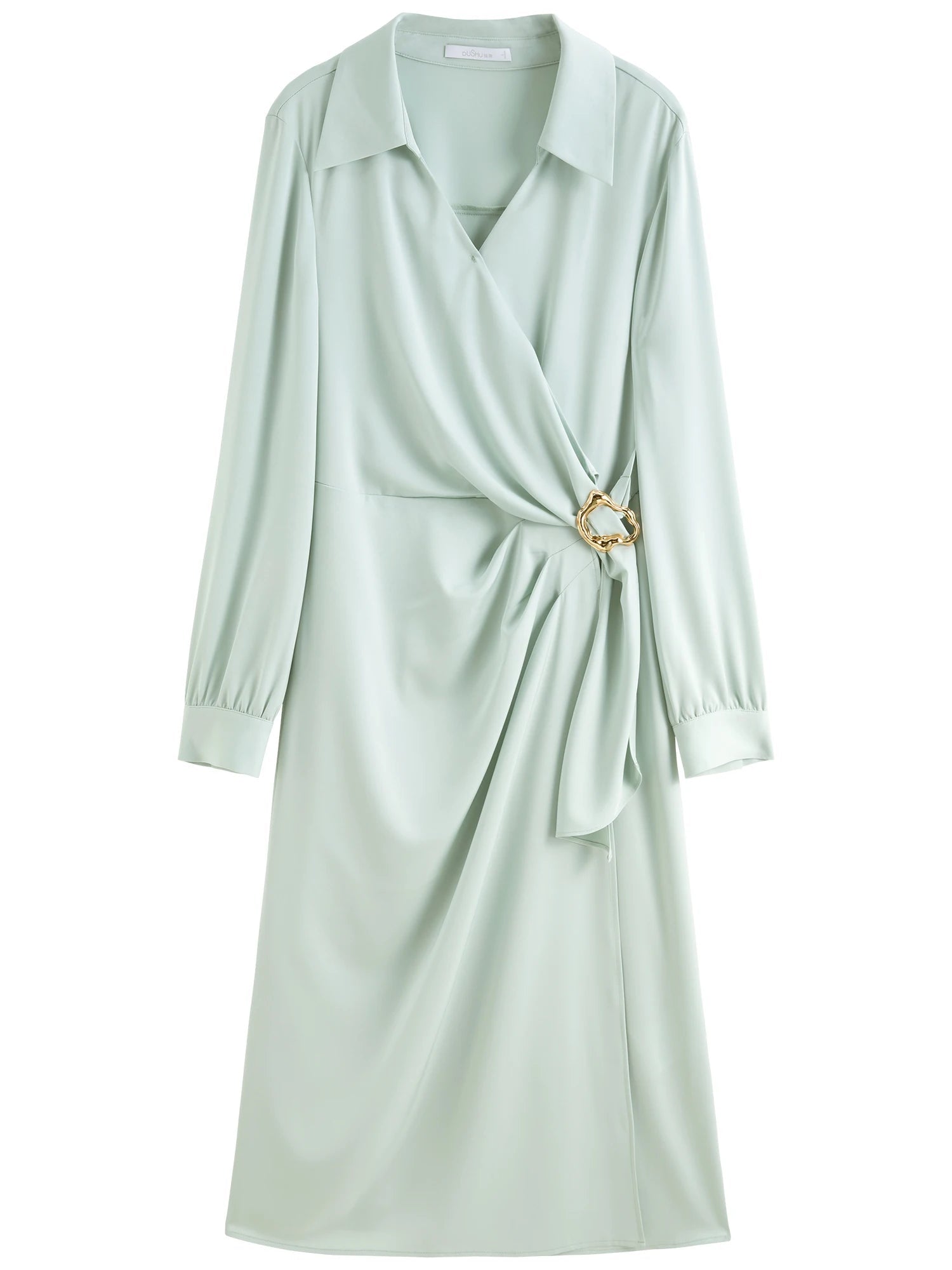 Plus Size Metal Detail Long Dress Spring Fashion Loran