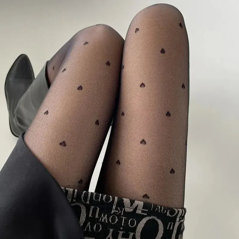 Vintage Small Polka Dot Tights & Silk Stockings
