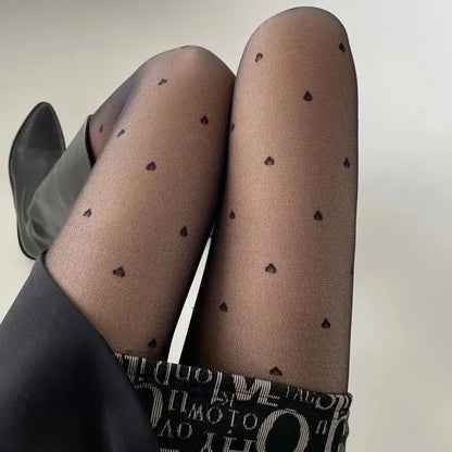 Vintage Small Polka Dot Tights & Silk Stockings