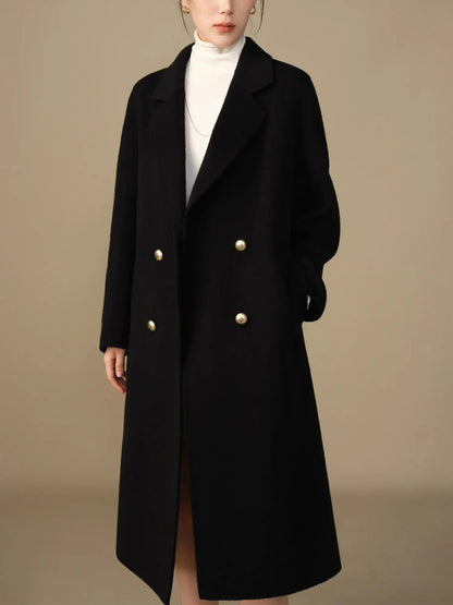 Luxury Casual Textured Woolen Coat with Fur Detail - Loran