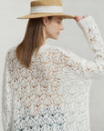 Crochet Hollow-Knit Women's Pullover