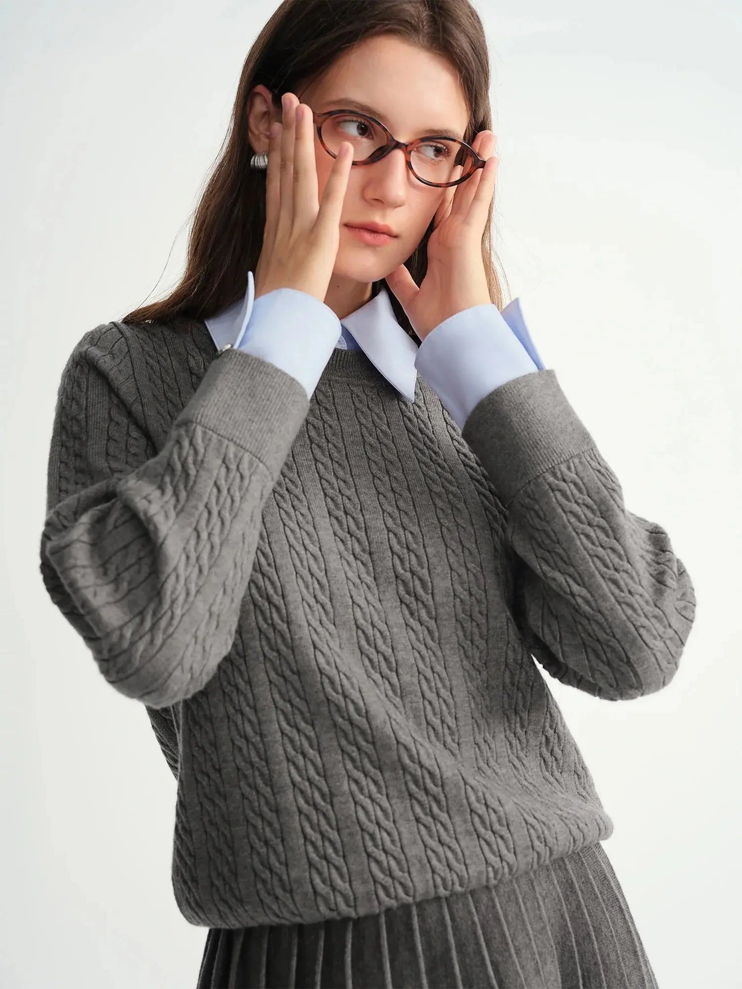 Women's Autumn/Winter Grey Knitwear Set - Loran