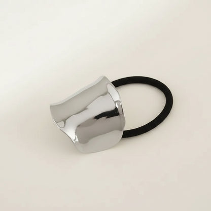 High-End Geometric Metal & Letter Headband Hair Ties