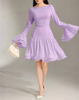 Women's Ruffle Sleeve A-Line Mini Dress