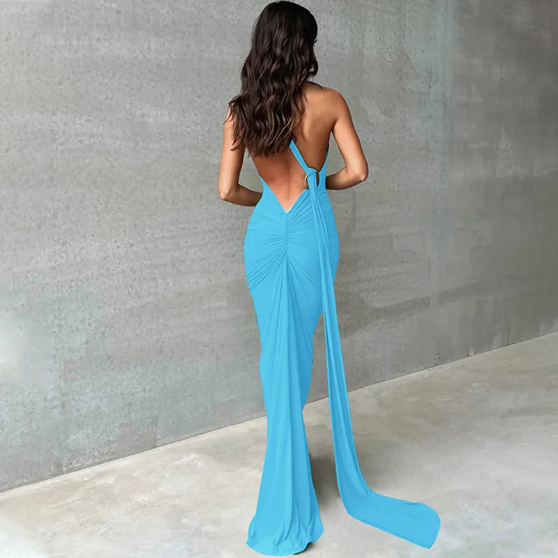Elegant evening gown for weddings and formal events.