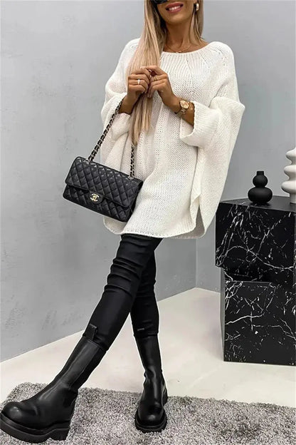 Loose Knit Batwing Sweater - Loran