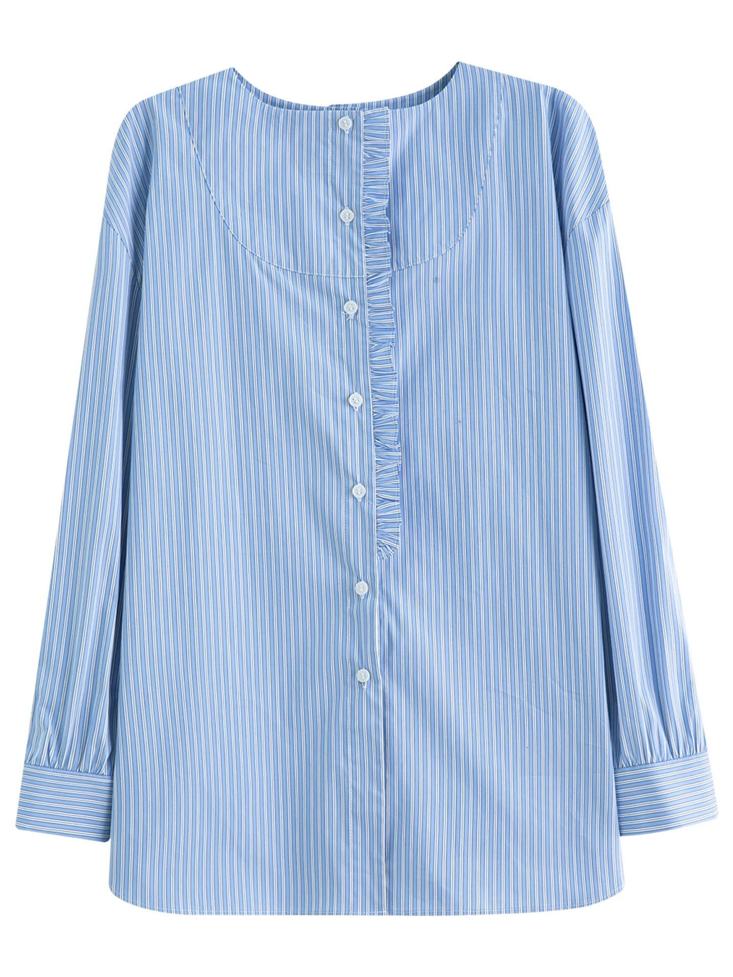 Plus Size Striped Shirt & Skirt Set Autumn Fashion Loran