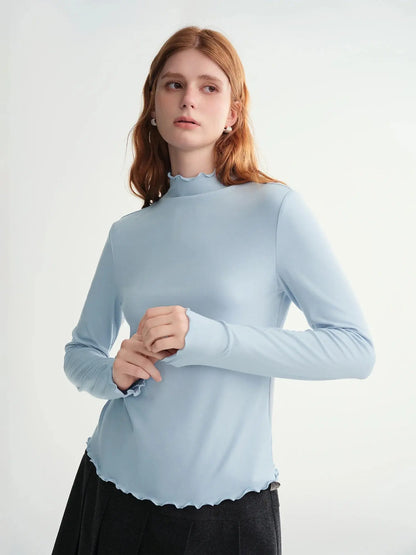 Women's Soft Self-Heating Wool Knit T-Shirt - Loran