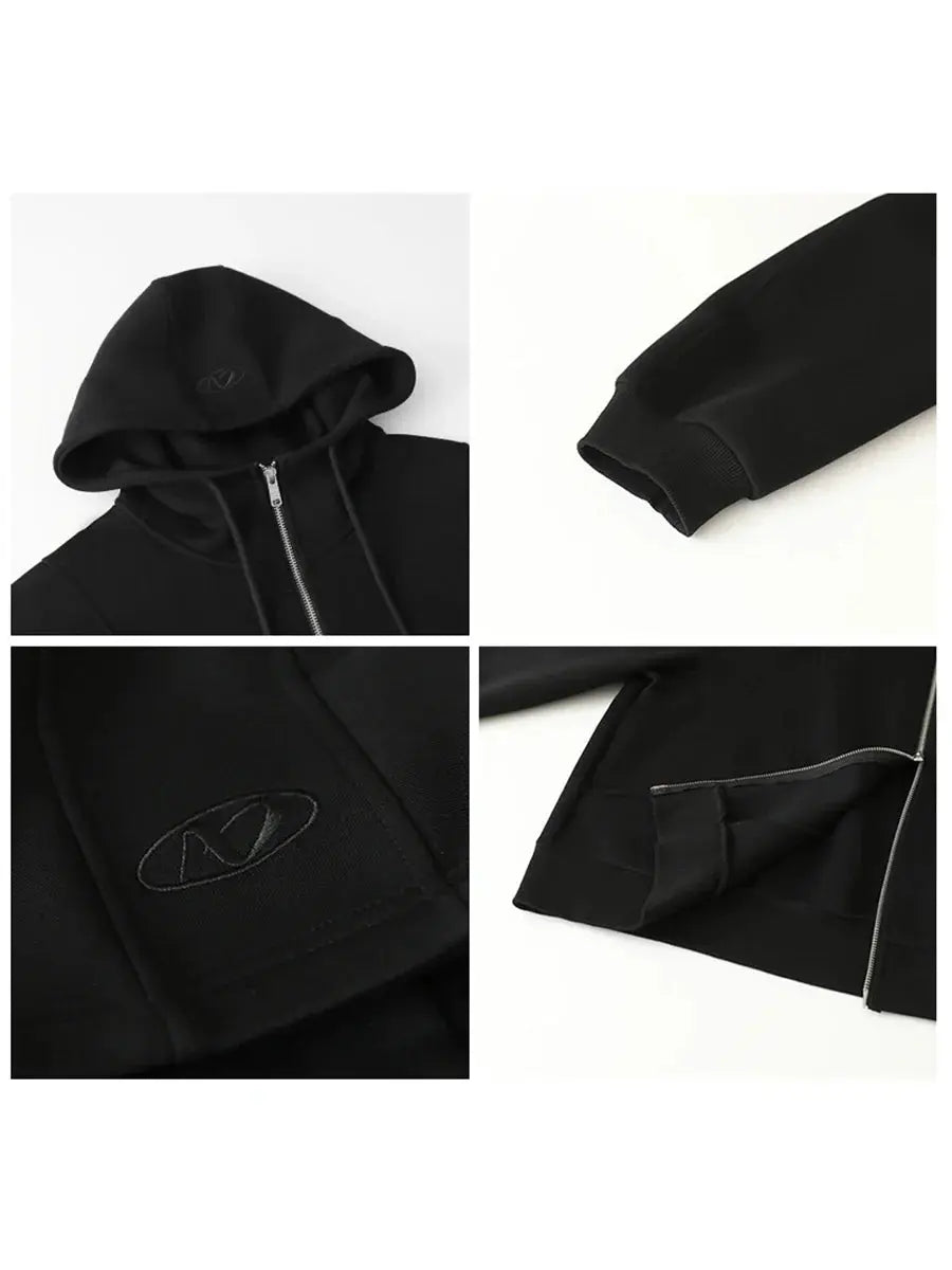 Women's Loose Drawstring Hooded Sweatshirt Jacket - Loran