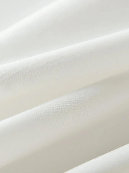 Elegant V-Neck White Shirt - Loran