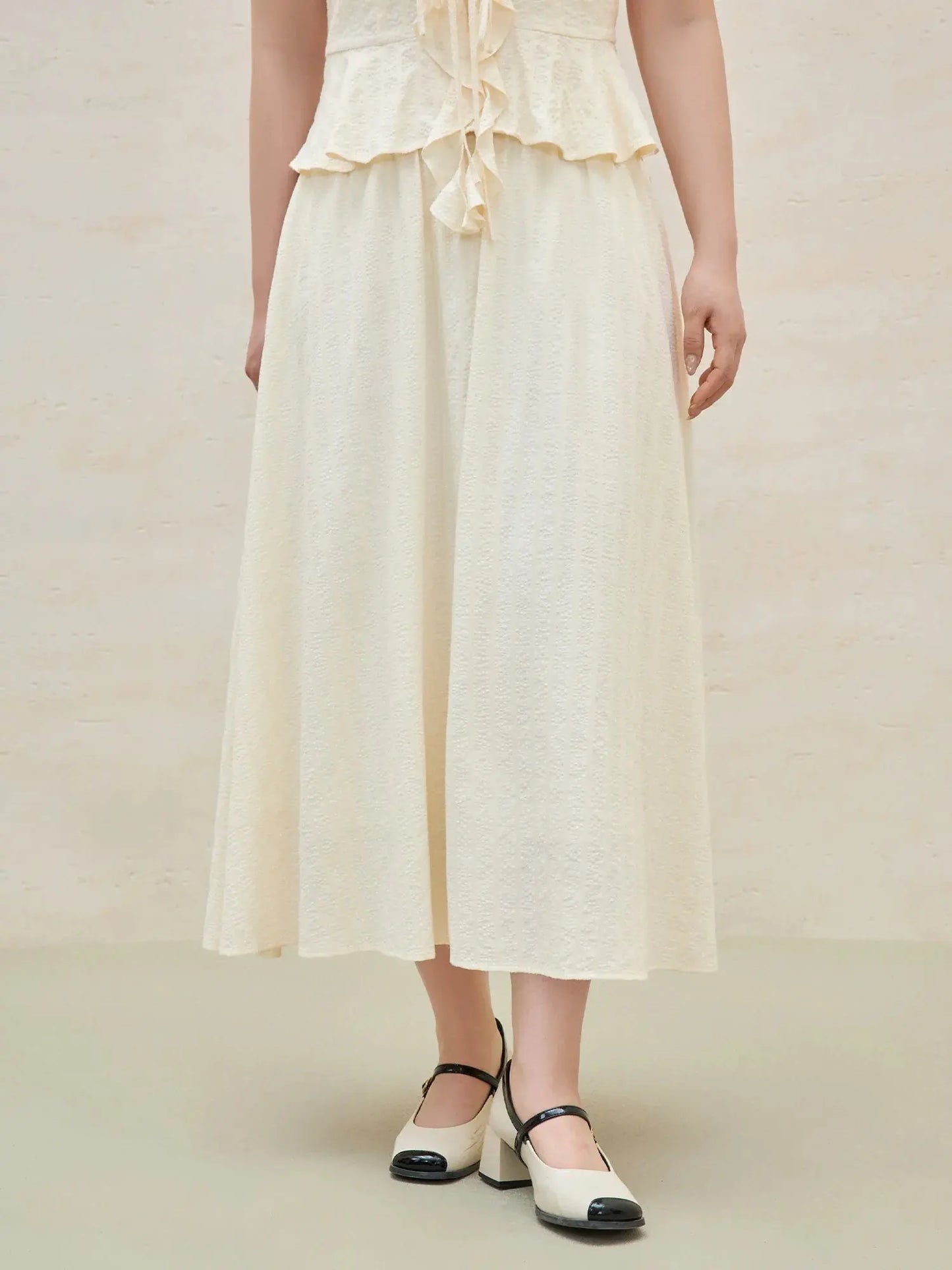 French Ruffle Plus Size Two-Piece Outfit - Loran