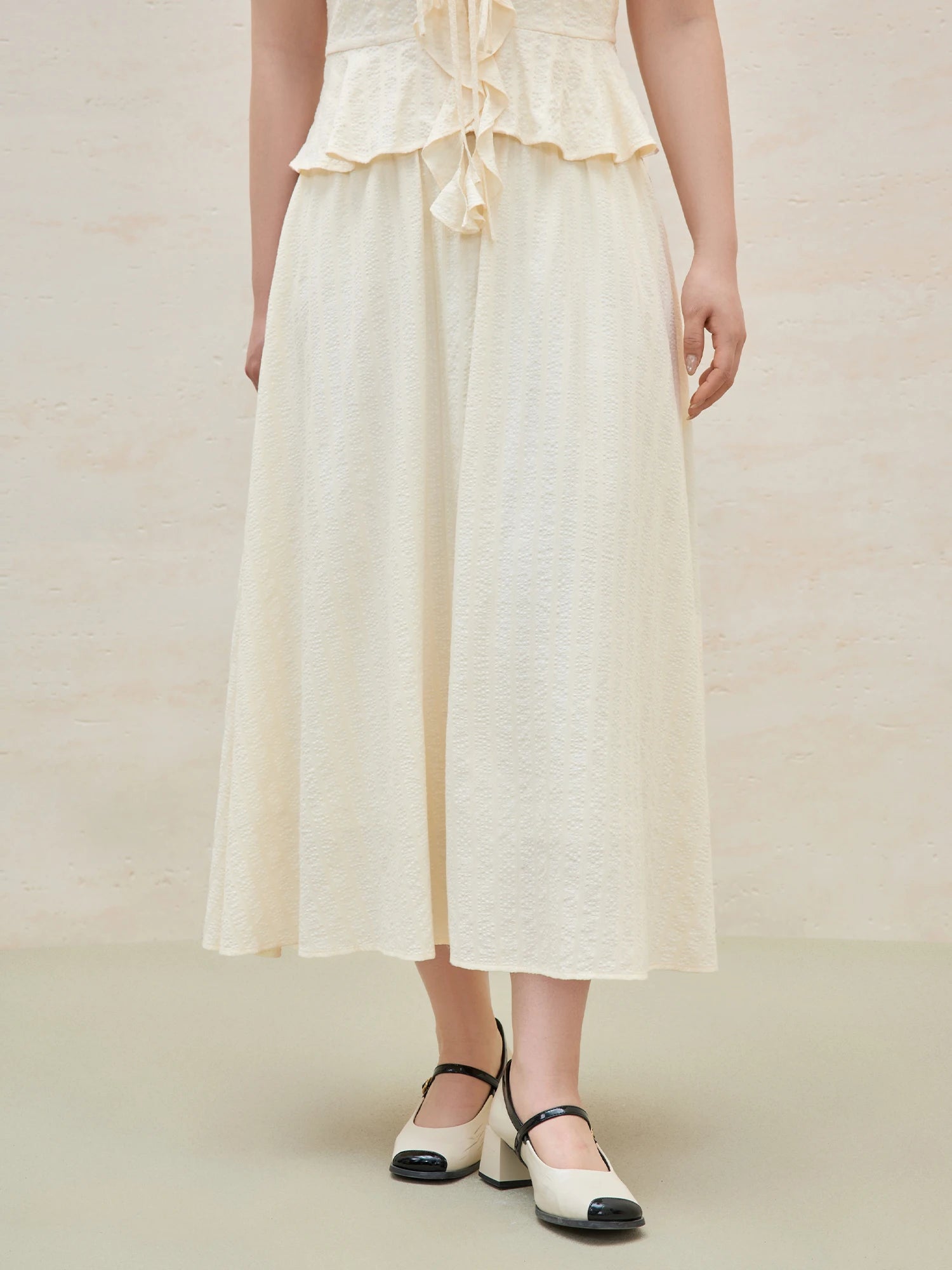 Women’s Plus Size Ruffled Blouse & Skirt Set Loran