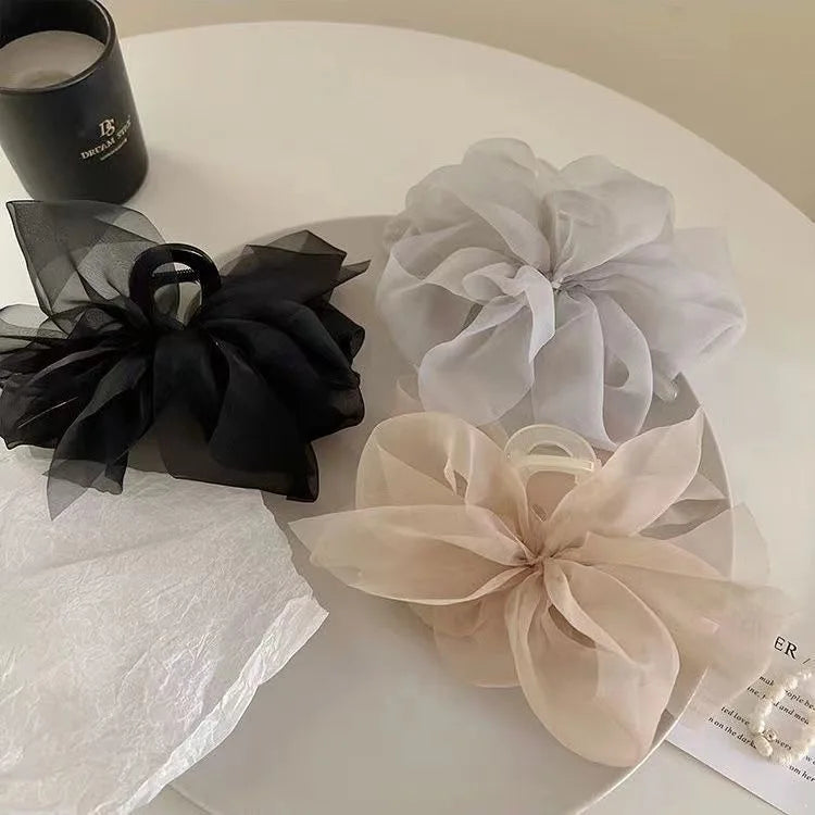 Mesh Bow Biral Claw Clip Elegant Hair Accessories