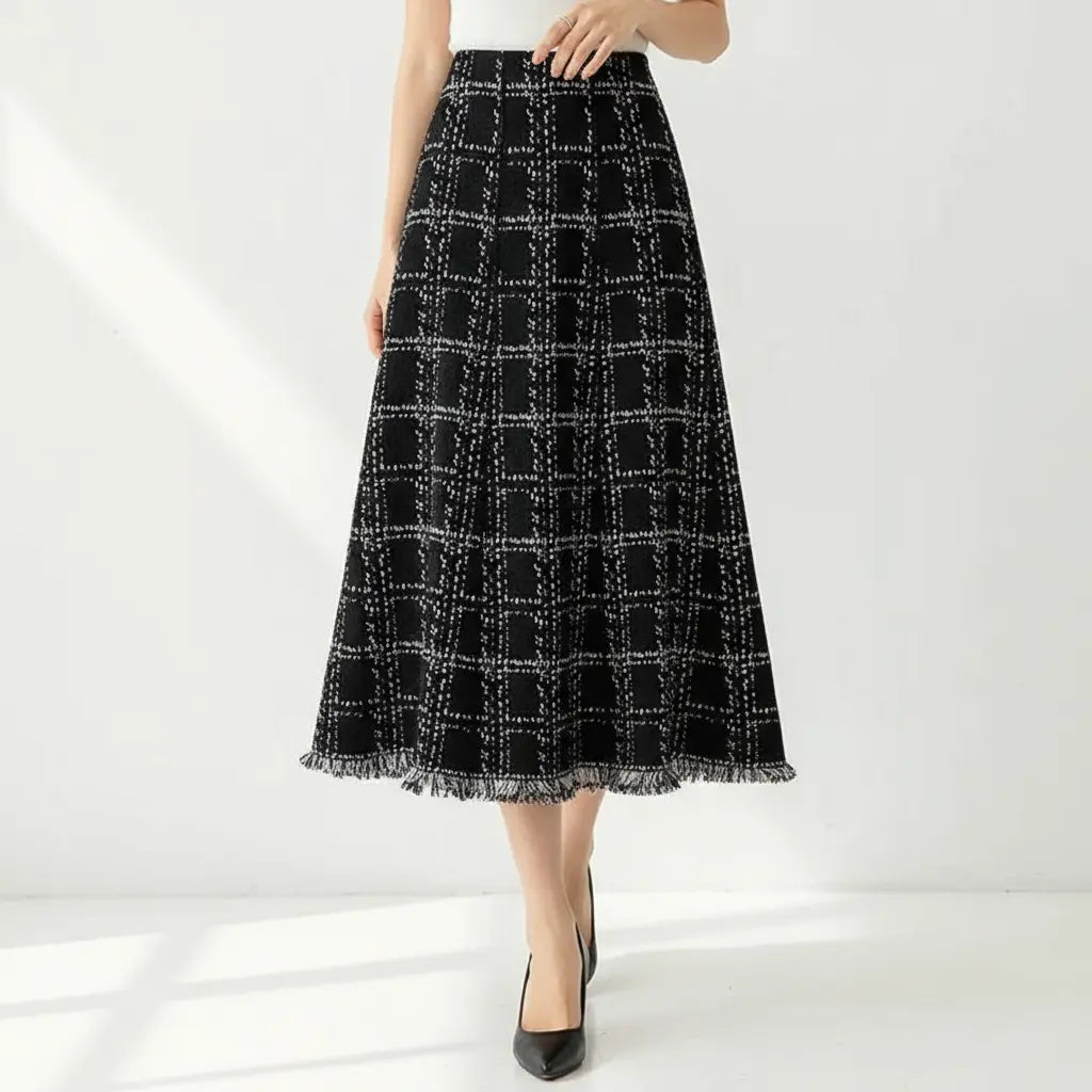 Korean-Style Autumn/Winter Knitted Skirt