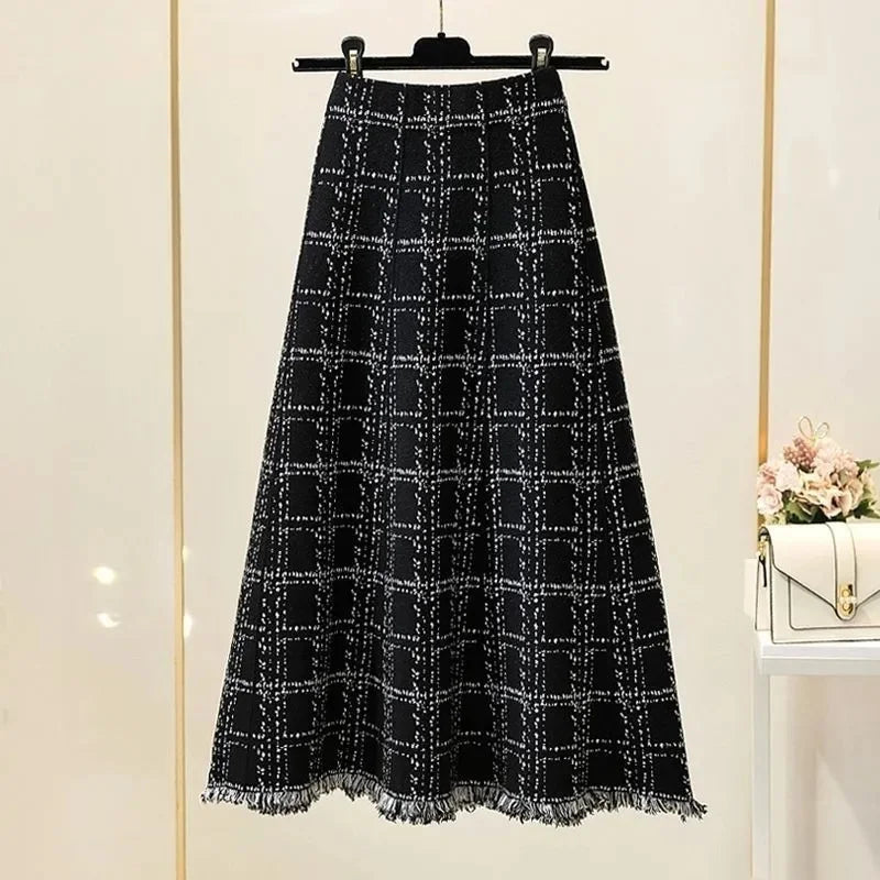 Korean-Style Autumn/Winter Knitted Skirt