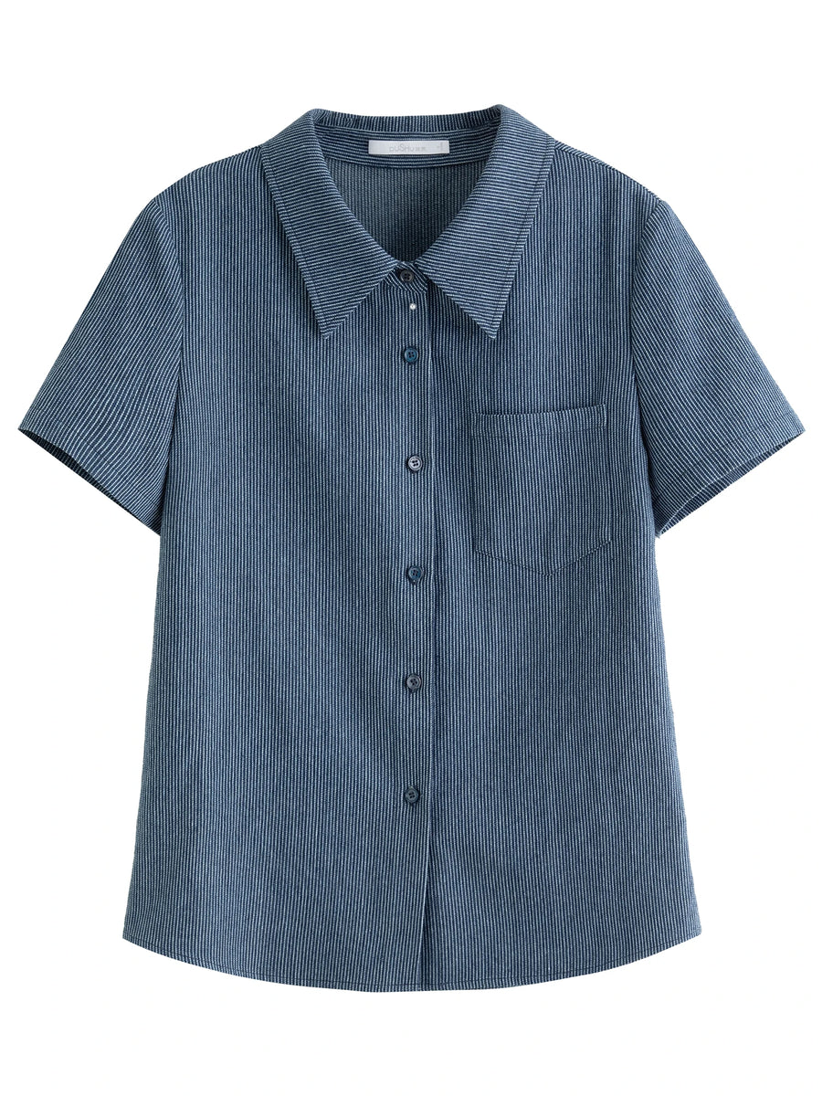 Women's Striped T-shirt and Skirt Set for Summer