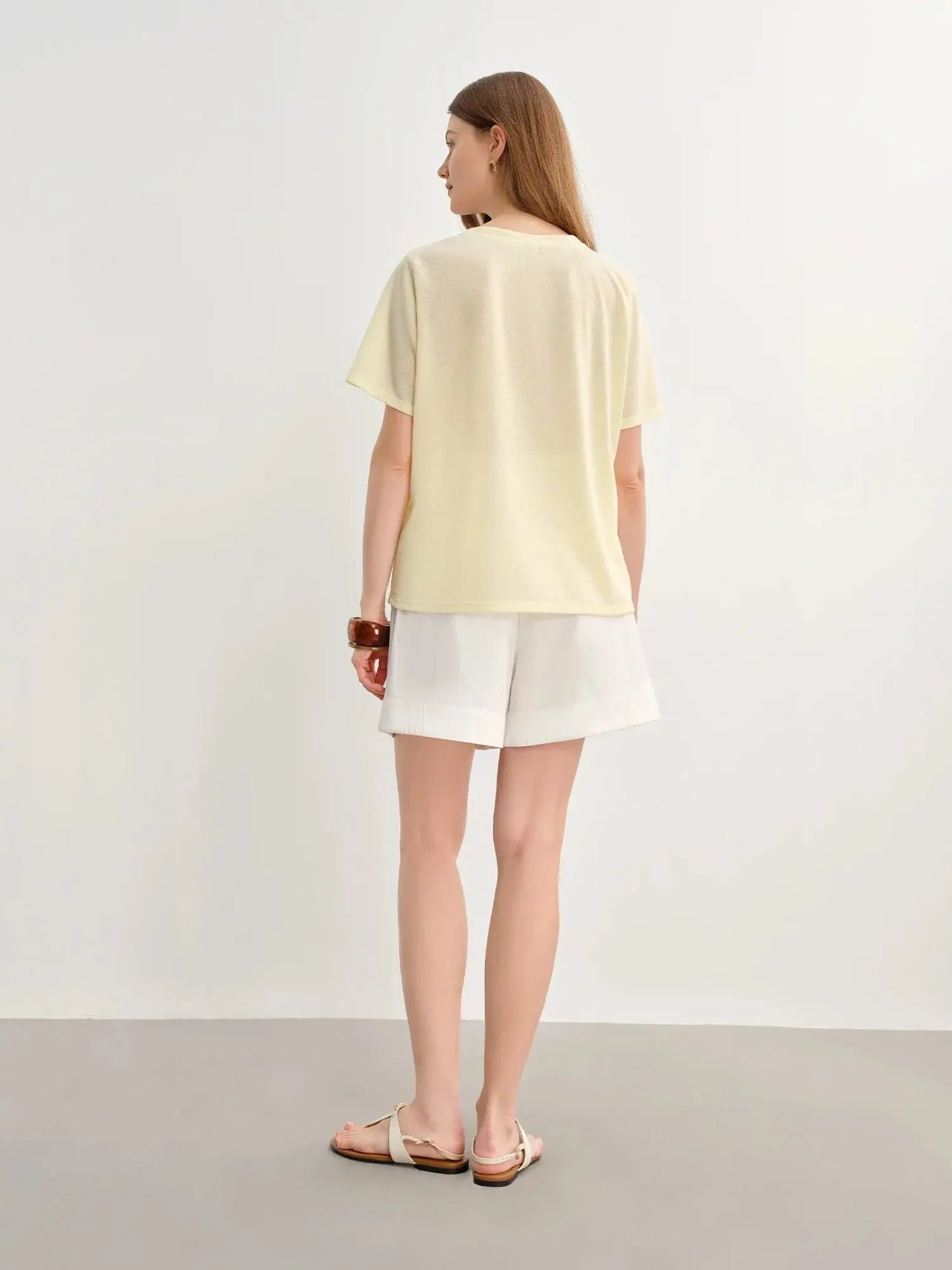 Cotton Blend Sculpting T-Shirt LORAN STORE