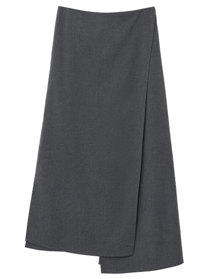 CHIC VEN New Women Skirts Loose Casual Solid Straight Tube Design Irregular Slit Female Skirt Ladies Clothes Spring Autumn 2025 Loran