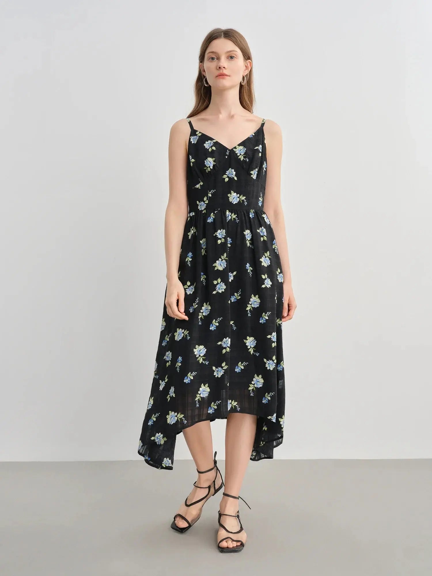 Plus-Size Floral Print Summer Dress - Loran