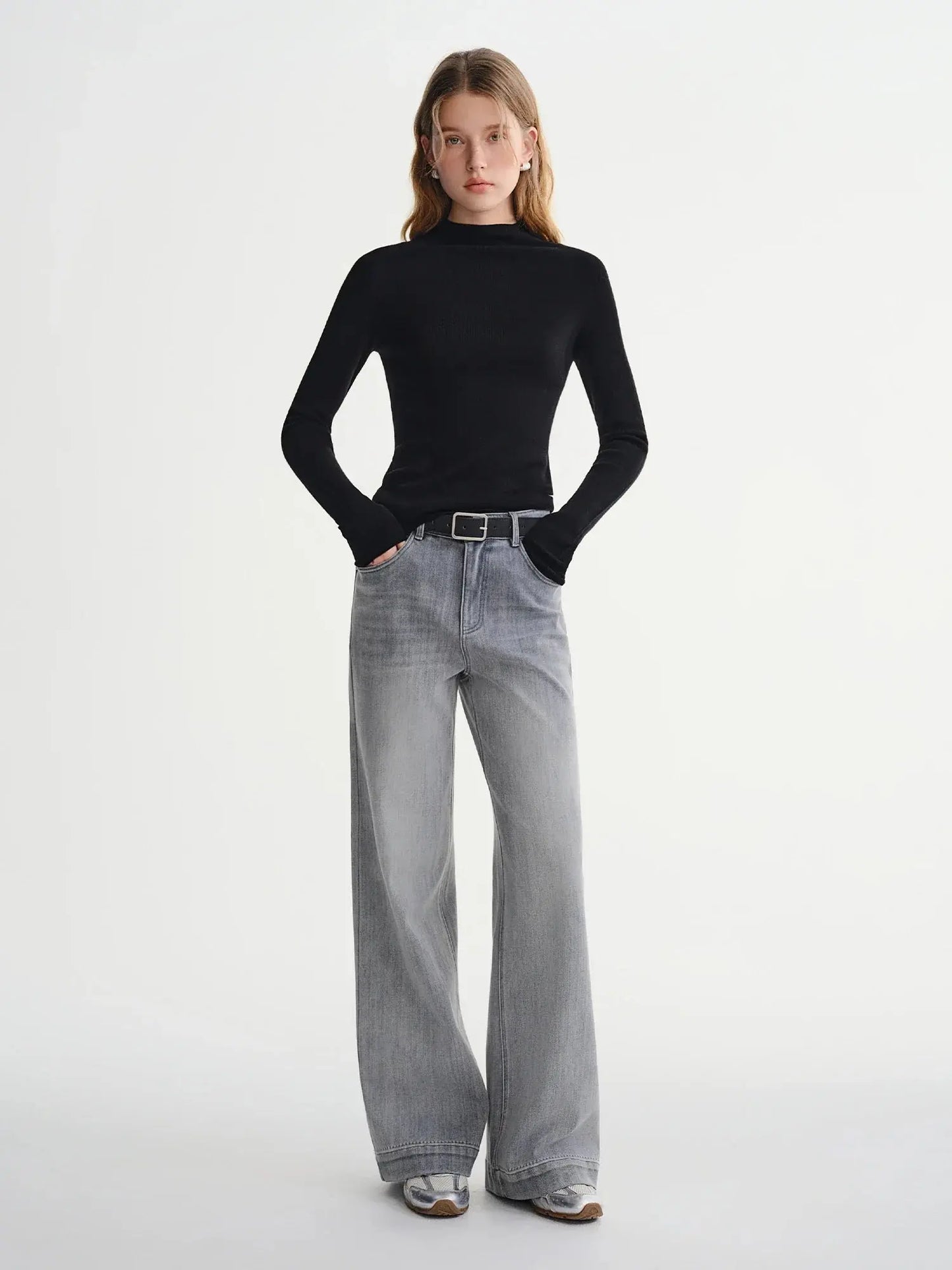 Perfect Stretch High-Waist Straight Leg Jeans for Plus Sizes - Loran