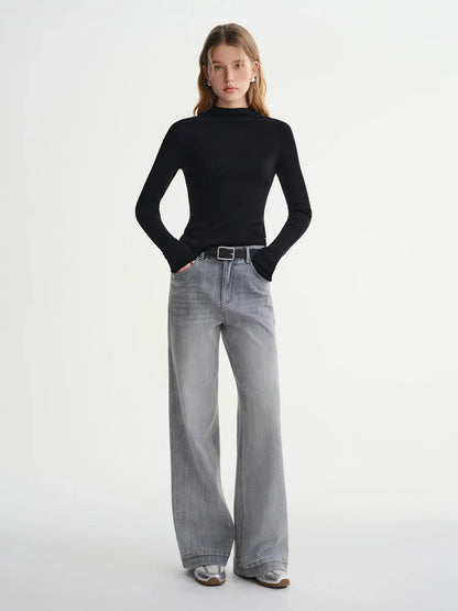 Perfect Stretch High-Waist Straight Leg Jeans for Plus Sizes - Loran