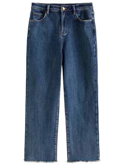 Women’s High Waist Fleece-Lined Winter Jeans Loran