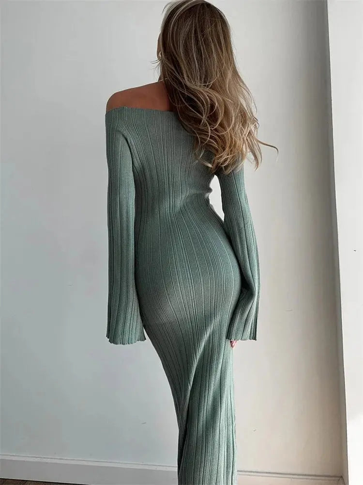 Women's Elegant High-Waist Slim Backless Dress - Loran