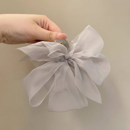 Mesh Bow Biral Claw Clip Elegant Hair Accessories