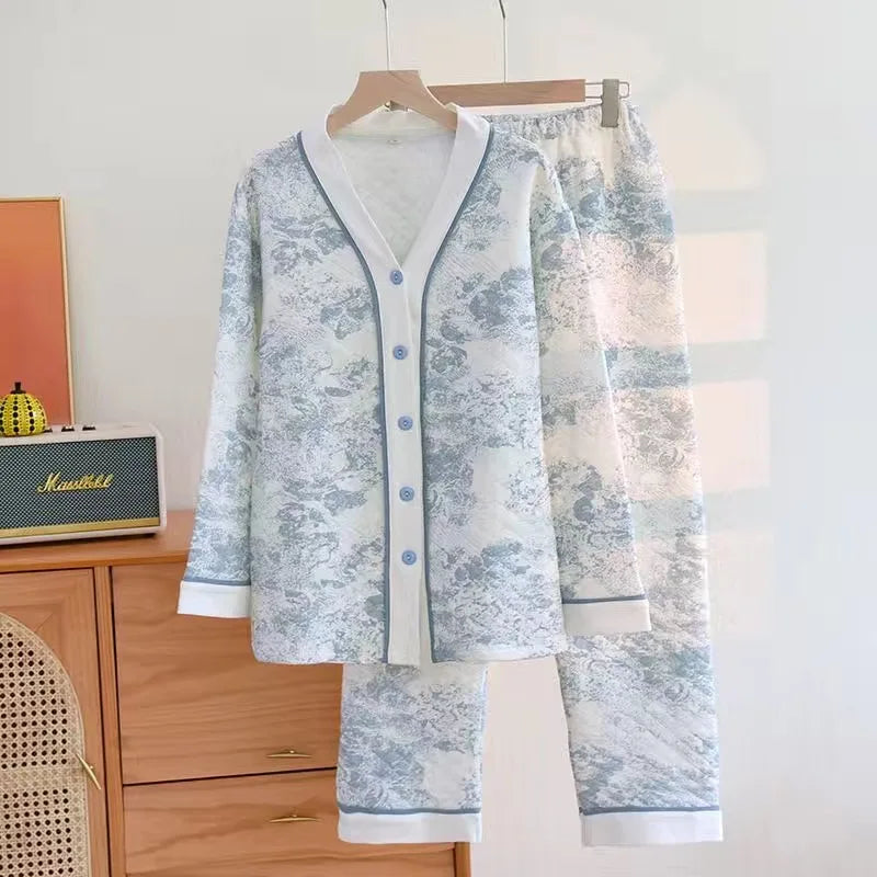 Women's Warm Winter Pajamas Set