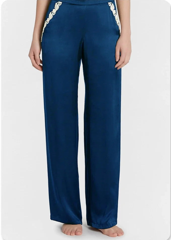 Women’s 2-Piece Mulberry Silk Pajama Set Silk Nightwear Loran