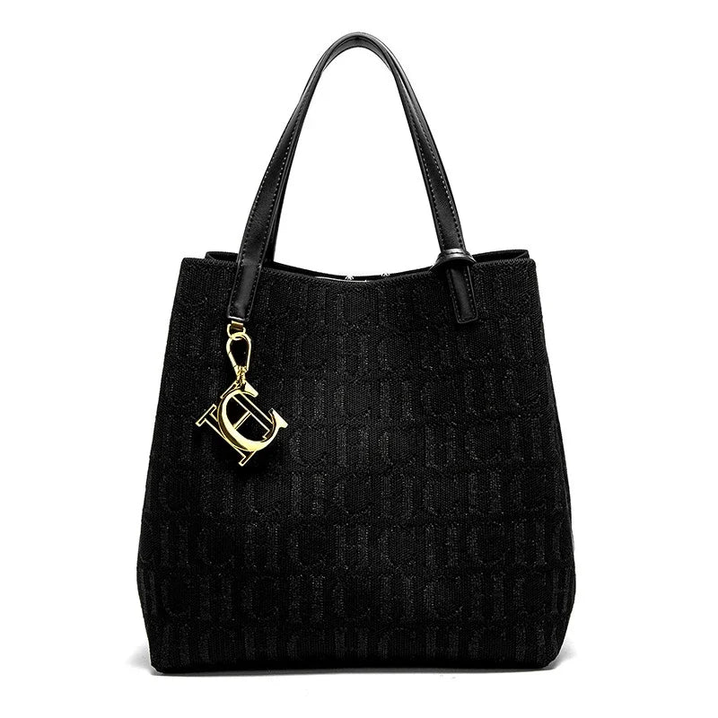 CH Women's Large Shoulder Bag Simple Daily Commuter Tote
