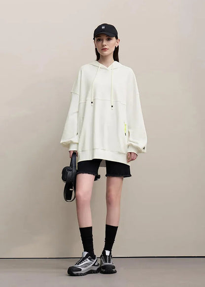 Amii Women's Sweatshirt 2026 Spring New Casual Letter Embroidery Printed Hooded Sweater Women's Loose Versatile Top 12641024 Loran