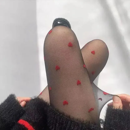 Vintage Small Polka Dot Tights & Silk Stockings