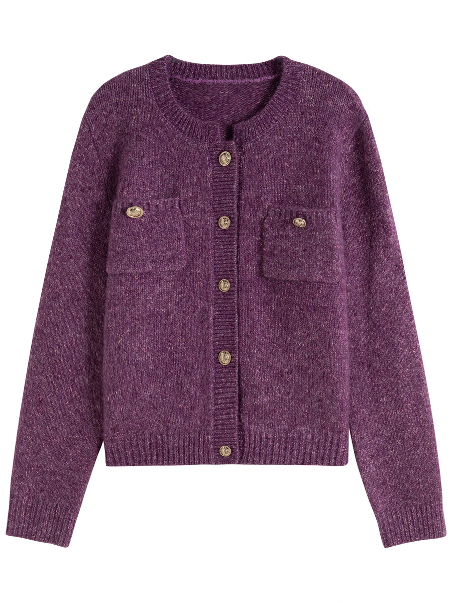 Chic Winter Knitted Cardigan Sweater Jacket for Women