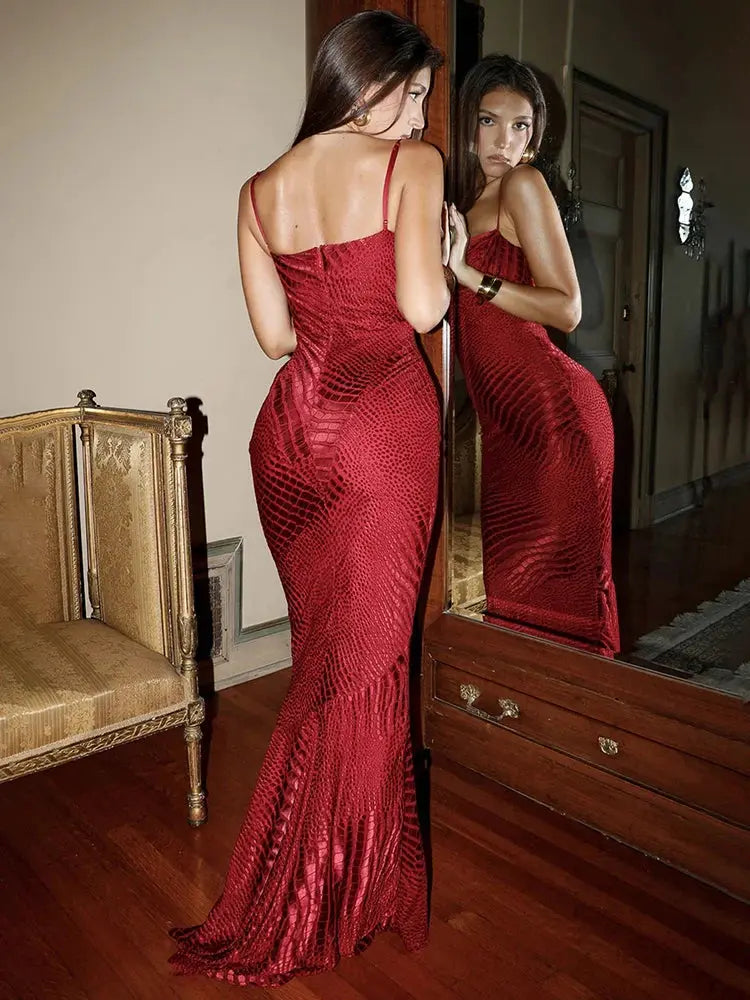 Elegant Sleeveless Fishtail Evening Dress - Loran