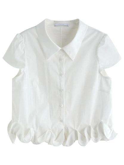 Sophisticated Ruffled Summer Two-Piece Set LORAN STORE