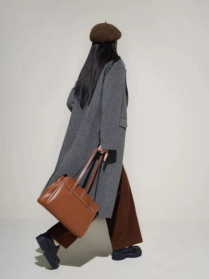Chic Mid-Length Wool Temperament Jacket - Loran