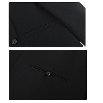 Double-Breasted Office Blazer Stylish Mid-Length Coat Loran