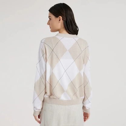 Luxe Silk-Linen V-Neck Cardigan LORAN STORE