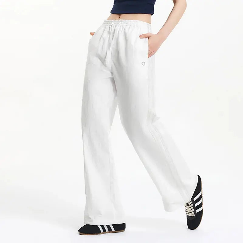 Summer Wide Leg Sporty Pants for Women - Loran