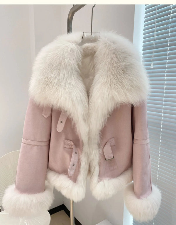 New Collar Fox Fur High-Quality Warm Jacket - 3IN SMART Shop  #
