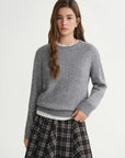 Vintage Charm: Plus Textured Knit Pullover