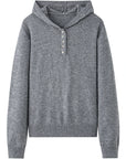 Textured Soft-Comfort Hooded Knit Sweater