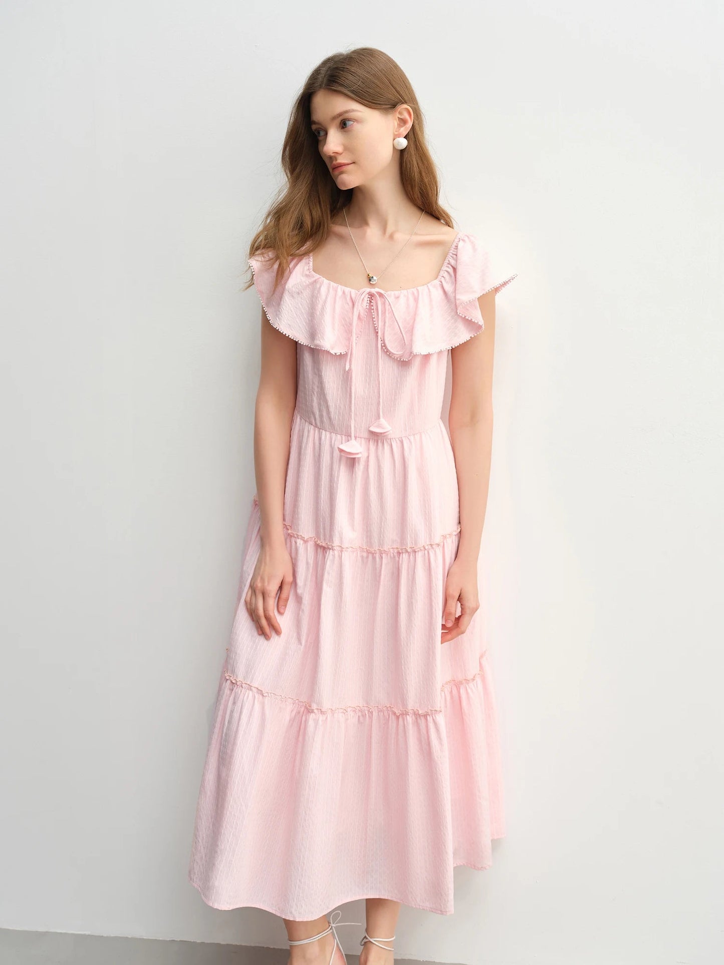 Plus Size Ruffled Maxi Dress Elegant Summer Style Loran