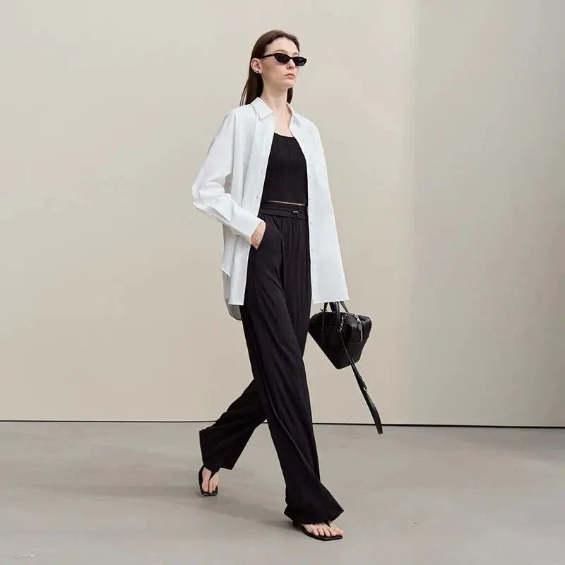 Versatile Knitted Wide-Leg Pants Loran