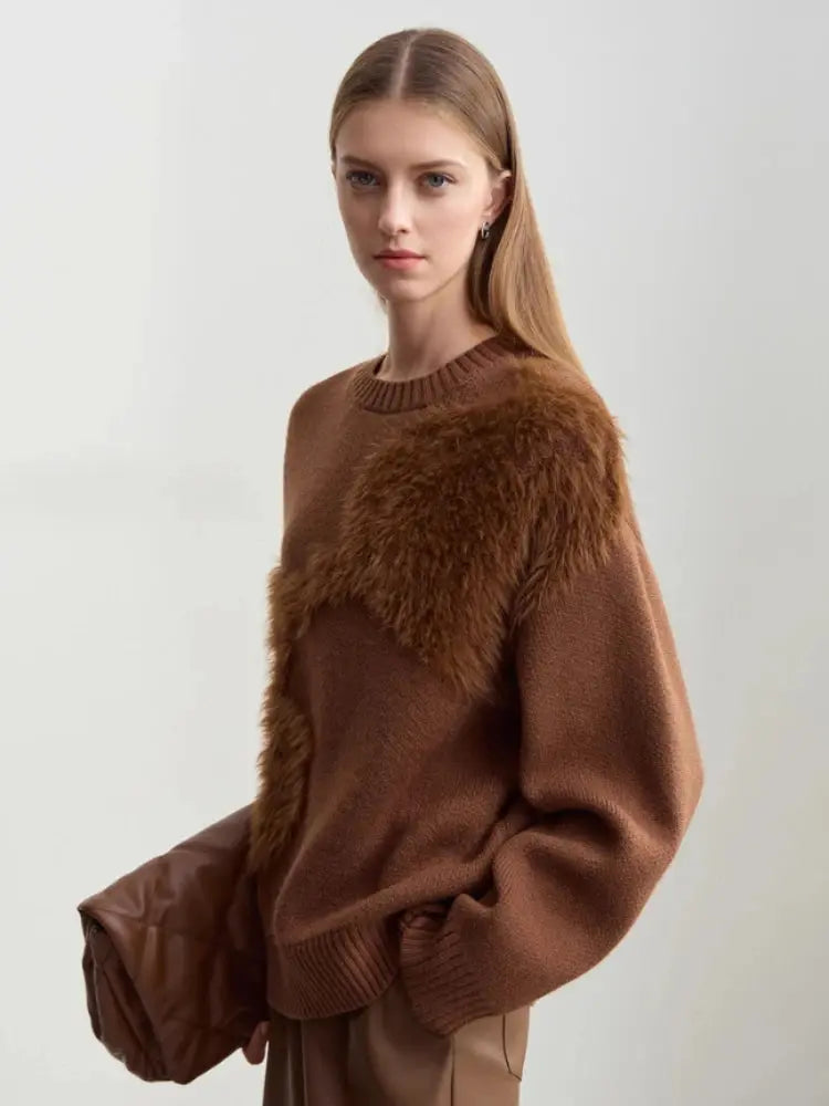 Women's Strawberry Jacquard Winter Sweater - Loran