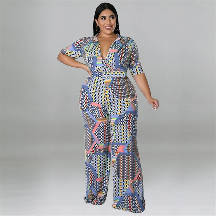 Plus Size Jumpsuit Printed - 3IN SMART Shop  #